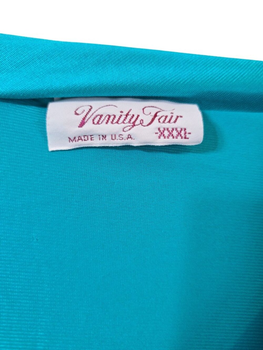 Vintage 1990's Vanity Fair, Lot of 2, Teal Nylon Long Sleeve, Long Robes, XXXL - Picture 3 of 9